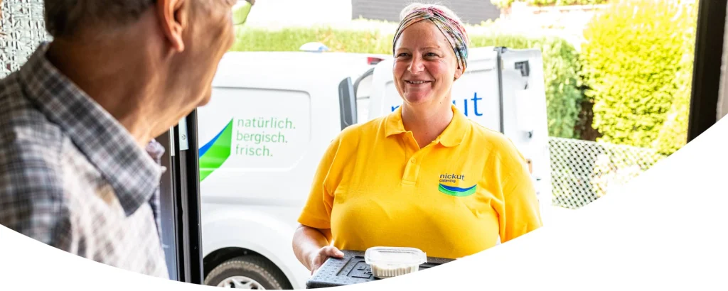 Lieferung der Heimatküche an der Haustür